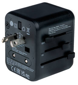 Cestovní adaptér Verbatim UTA-02 s 1 x USB-C PD 20W / 1 x USB-A QC 3.0 černý

 obrázek produktu 1 z 6