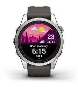 Chytré hodinky Garmin fenix 7S Pro Glass Solar - Silver / Black Silicone Band 

 obrázek produktu 3 z 9