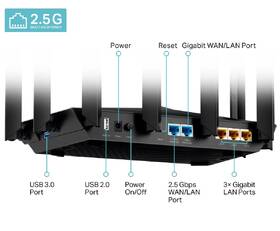 Router TP-Link Archer AX95, AX7800 Tri-Band Wi-Fi 6 černá barva

