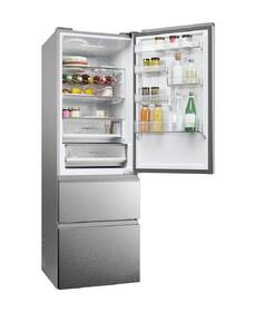 Chladnička s mrazničkou Haier HTW5618CNMG stříbrná barva
