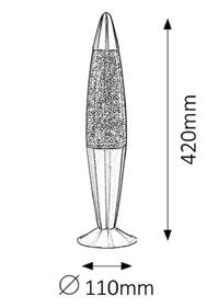 Stolní lampička Rabalux Glitter 4114 oranžová barva
