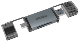 Čtečka paměťových karet AKASA AK-CR-12, 2in1, USB/USB-C 3.2 stříbrná

 obrázek produktu 7 z 7