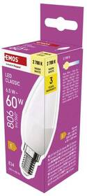 Žárovka LED EMOS Classic Candle, 6,5 W, 806lm, E14, teplá bílá 

 obrázek produktu 12 z 13
