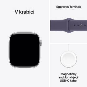 Chytré hodinky Apple GPS 42mm stříbrný hliník - mlžně fialový sportovní řemínek - S/M 

 obrázek produktu 7 z 7