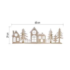 LED dekorace EMOS dřevěná vesnička, 60 cm, 40LED, teplá bílá, časovač 

 obrázek produktu 4 z 7