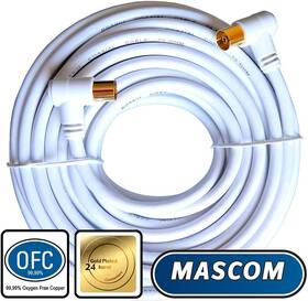 Koaxiální kabel Mascom F konektor, 3m bílý

 obrázek produktu 5 z 7