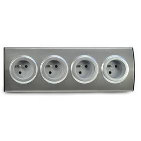 Kabel prodlužovací Solight 4x zásuvka, rohový design, 1,5m stříbrný

 obrázek produktu 1 z 4