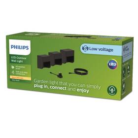 Nástěnné svítidlo Philips Grits GardenLink, 24 V, sada černé

 obrázek produktu 5 z 5