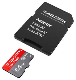 Paměťová karta SANDISK 64GB UHS-I U1 (150R) + SD adaptér 

 obrázek produktu 3 z 5