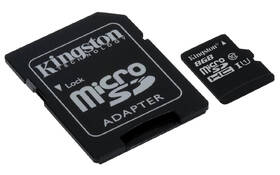 Paměťová karta Kingston 8GB UHS-I U1 (45R/10W) + adapter 

