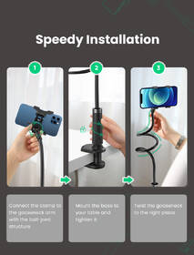 Držák na mobil UGREEN Flexible Long Arm černý

 obrázek produktu 6 z 9