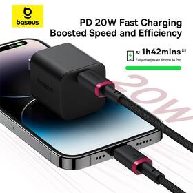 Kabel Baseus Dura USB-C/Lightning, 20W, 1m černý/červený

 obrázek produktu 11 z 16