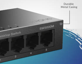 Switch Strong SW5000M 5-Port Gigabit kovový

 obrázek produktu 6 z 12