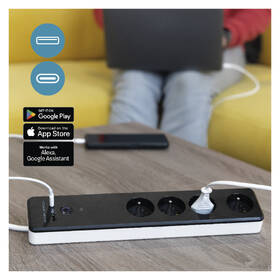 Kabel prodlužovací EMOS GoSmart 4x zásuvka, s vypínačem, USB a Wi-Fi, 2m černý/bílý

 obrázek produktu 14 z 16