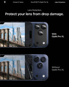 Ochranné sklo čočky fotoaparátu Spigen tR EZ Fit Optik Pro XL na Apple iPhone 17 Pro Max černé

 obrázek produktu 14 z 15