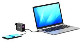 Napájecí adaptér PORT CONNECT GaN2 100W, 2x USB-C PD + USB-A QC, OLED displej 

 obrázek produktu 5 z 9