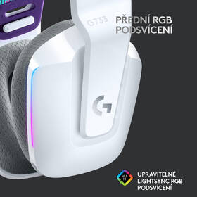 Headset Logitech G733 Lightspeed Wireless RGB bílá barva
