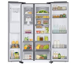 Americká lednice Samsung RS68CG885DS9EF stříbrná barva

