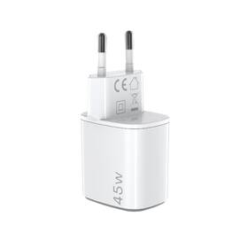 Nabíječka do sítě Celly 2x USB-C, GaN, 45 W bílá

 obrázek produktu 1 z 2