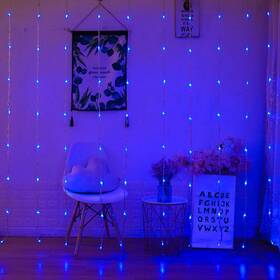 Vánoční osvětlení ColorWay vnitřní, 300 LED, 3× 3m, 220–240V AC, modrá 

 obrázek produktu 11 z 11