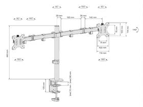 Držák Connect IT TwinArm Basic Alfa na 2 monitory 13" až 32", nosnost 2x8 kg černý

 obrázek produktu 2 z 3