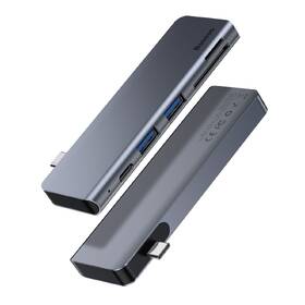 USB Hub Baseus USB-C/USB-C PD, 2x USB 3.0, micro SD, SD, TF šedý

 obrázek produktu 3 z 9