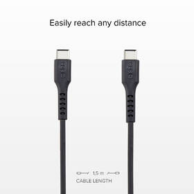 Kabel SBS USB-C/USB-C, 25 W, 1,5 m černý

 obrázek produktu 2 z 4