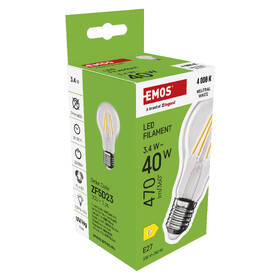 Žárovka LED EMOS Filament A60, 3,4 W, E27, neutrální bílá 

 obrázek produktu 7 z 7