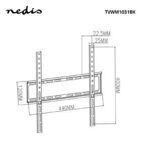 Držák TV Nedis pevný, pro úhlopříčky 23" až 55", nosnost 35 kg černý

 obrázek produktu 3 z 4