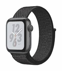 Chytré hodinky Apple Series 4 GPS 40mm pouzdro z vesmírně šedého hliníku - černý provlékací sportovní řemínek Nike 

 obrázek produktu 1 z 2