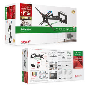 Držák TV Barkan BM464L, polohovatelný, pro úhlopříčku 13" až 83", nosnost 60 kg černý

 obrázek produktu 3 z 4