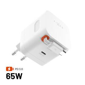 Nabíječka do sítě FIXED GaN 2xUSB-C, PD 3.0, se samonavíjecím kabelem, 65W bílá

 obrázek produktu 1 z 10