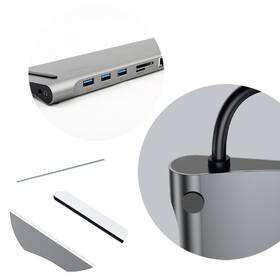 Dokovací stanice Baseus USB-C/3.5 jack, micro SD/TF, SD, HDMI, RJ-45, 3x USB-A, USB-C, VGA šedá

 obrázek produktu 4 z 12