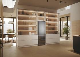 Chladnička s mrazničkou Haier HTW5618CNMG stříbrná barva
