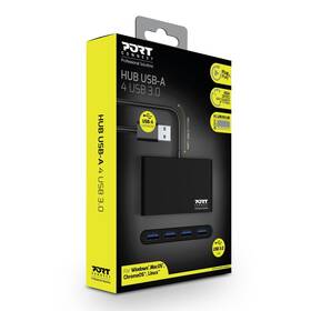 USB Hub PORT CONNECT USB-A , 4x USB 3.0 černý

 obrázek produktu 4 z 4