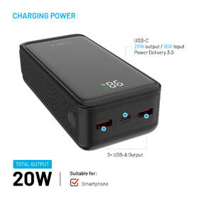 Powerbanka FIXED Zen2 30 s LCD displejem, PD 20W, 30000 mAh černá

 obrázek produktu 2 z 9