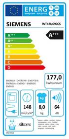 Sušička prádla Siemens WT47U690CS autoDry bílá barva
