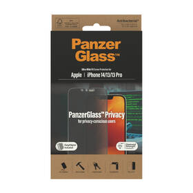 Tvrzené sklo PanzerGlass Privacy na Apple iPhone 14/13/13 Pro s instalačním rámečkem 

 obrázek produktu 5 z 6