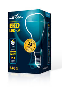 Žárovka LED ETA EKO LEDka reflektor 4W, E14, teplá bílá 

 obrázek produktu 3 z 3