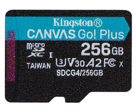 Paměťová karta Kingston MicroSDXC 256GB U3 UHS-I (200R/160W) + adaptér 

 obrázek produktu 3 z 4