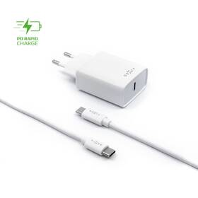 Nabíječka do sítě FIXED USB-C PD, 18W + USB-C kabel 1m bílá

 obrázek produktu 1 z 2