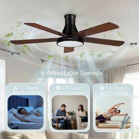 Ventilátor stropní Rohnson R-8155 černý/hnědý

 obrázek produktu 3 z 11