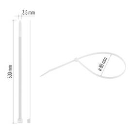Stahovací pásky EMOS 300×3,5MM, 100KS bílé

 obrázek produktu 10 z 10