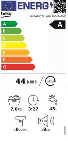 Pračka Beko BM3WFU3721WBB bílá barva
