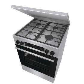 Kombinovaný sporák Gorenje GKS6C71XF nerez
