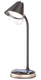 Stolní LED lampička IMMAX FINCH, Qi nabíjení, 9W hnědá/zlatá

 obrázek produktu 5 z 16