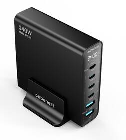 Nabíječka do sítě Cubenest S6D0, 4xUSB-C, 2xUSB-A, PD, GaN, 240 W černá

 obrázek produktu 1 z 13