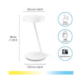 Stolní LED lampička WiZ Portrait, Wi-Fi, Matter bílá

 obrázek produktu 1 z 12