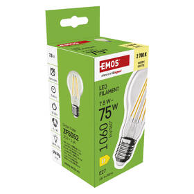 Žárovka LED EMOS Filament A60, 7,8 W, E27, teplá bílá 

 obrázek produktu 7 z 7