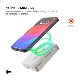 Powerbanka FIXED MagZen 10 Crystal s Qi2 a MagSafe, 10000 mAh titanová

 obrázek produktu 2 z 10